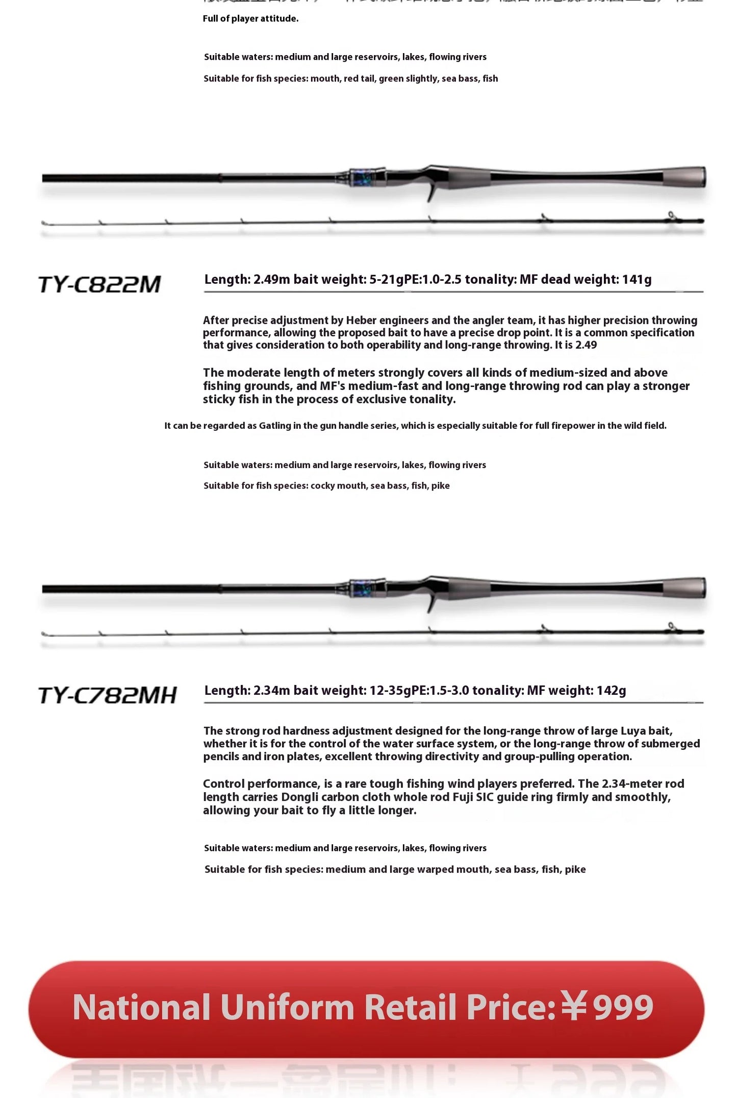 Haibo 2.5m Lightweight High-Elastic Carbon Fiber Fishing Rod | Long-Distance Lure Fishing | Reservoir & Lake Use - Cast And Catch