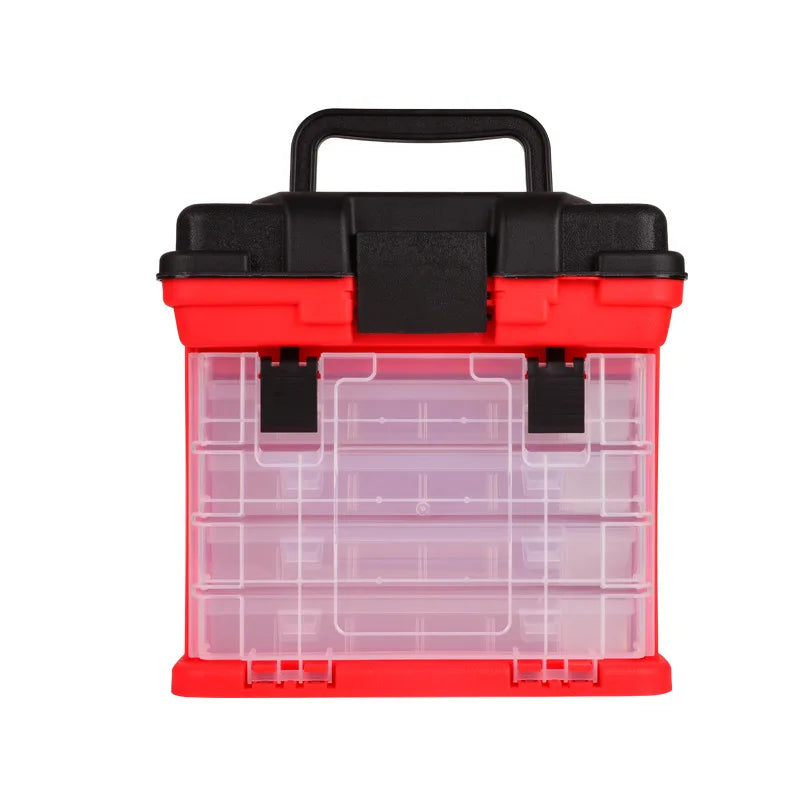 4-Layer Portable Fishing Tackle Box – Large Capacity | High-Strength Lure & Tool Storage with Handle - Cast And Catch