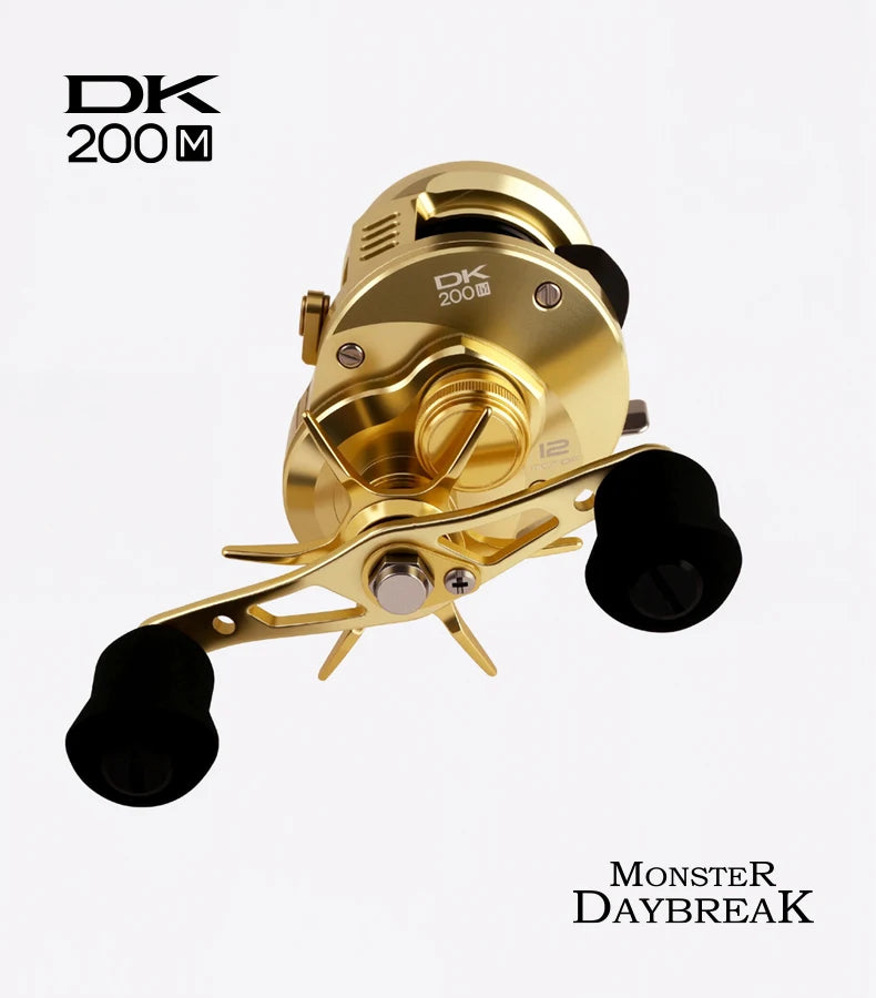 Umi Cast Drum Reel – DK150/DK20 | 7.5:1 Gear Ratio | 7/15kg Drag | Baitcasting | 12+1BB | Aluminum Alloy Handle - Cast And Catch