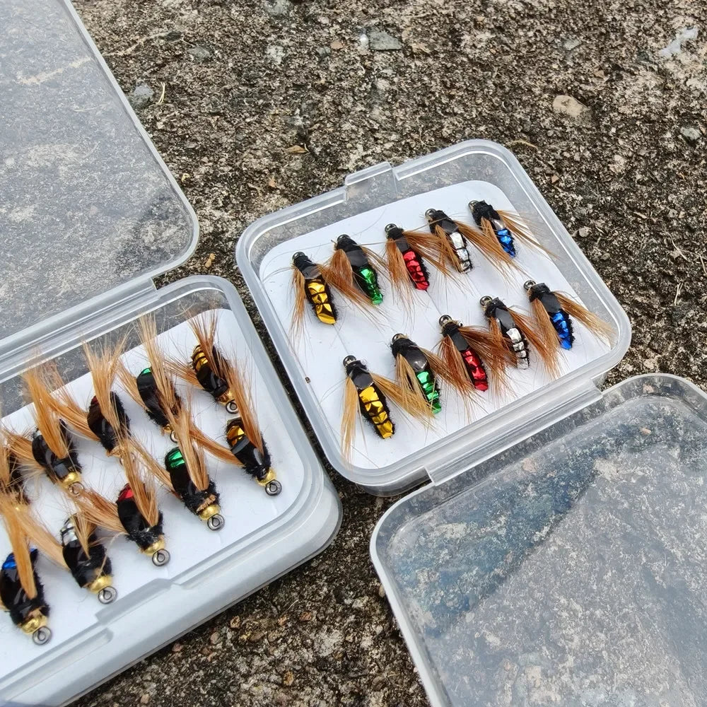 Fly Fishing Lure Set – 10/30/50pcs Handmade Flies | Assorted Artificial Bait with Sharp Hooks for Bass, Trout & Salmon - Cast And Catch