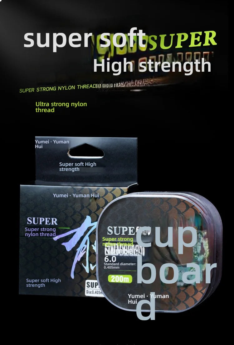300M Nylon Fishing Line – 0.4–1.0mm | High Strength & Abrasion-Resistant | Clear/Invisible | Freshwater & Saltwater - Cast And Catch