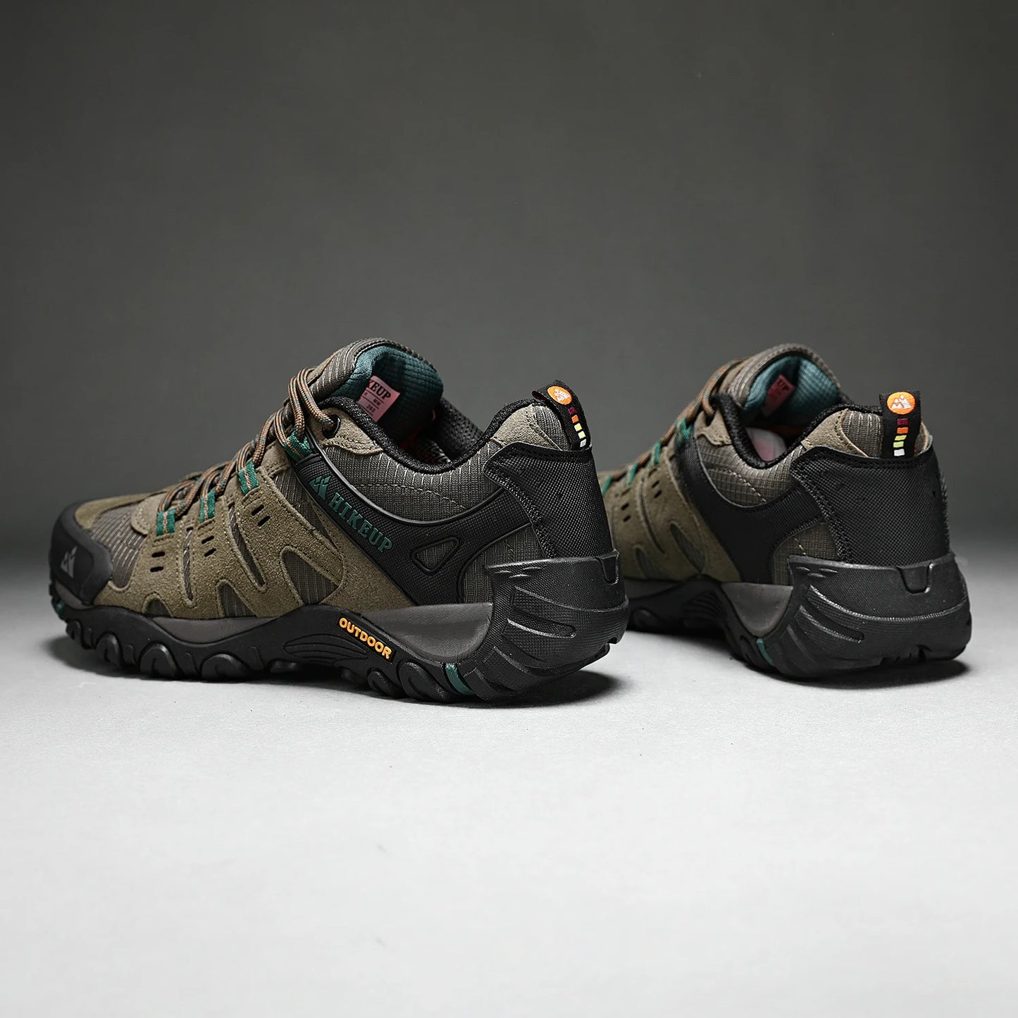 HIKEUP Men’s Hiking Shoes – Suede Leather | Wear-Resistant Outdoor Trekking, Walking & Hunting Tactical Sneakers - Cast And Catch