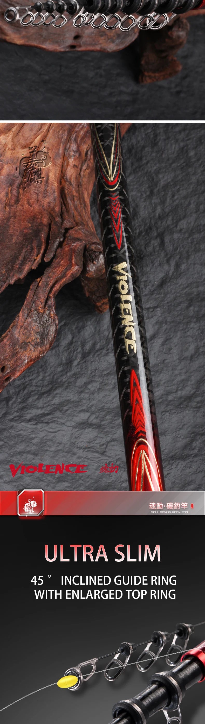 VIOLENCE STUCKY MARSAKA UL-500 Dodo Fishing Rod – Onboard & Seashore Use | Includes Extra Grass - Cast And Catch