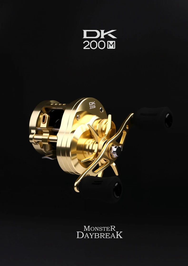 Umi Cast Drum Reel – DK150/DK20 | 7.5:1 Gear Ratio | 7/15kg Drag | Baitcasting | 12+1BB | Aluminum Alloy Handle - Cast And Catch
