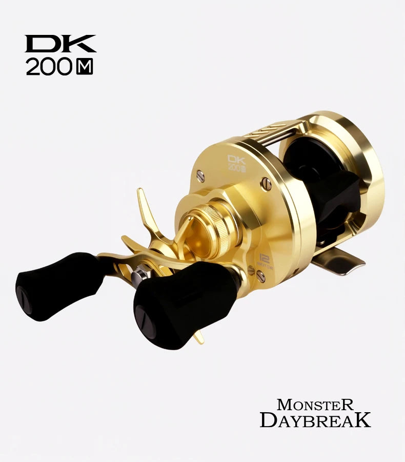 Umi Cast Drum Reel – DK150/DK20 | 7.5:1 Gear Ratio | 7/15kg Drag | Baitcasting | 12+1BB | Aluminum Alloy Handle - Cast And Catch