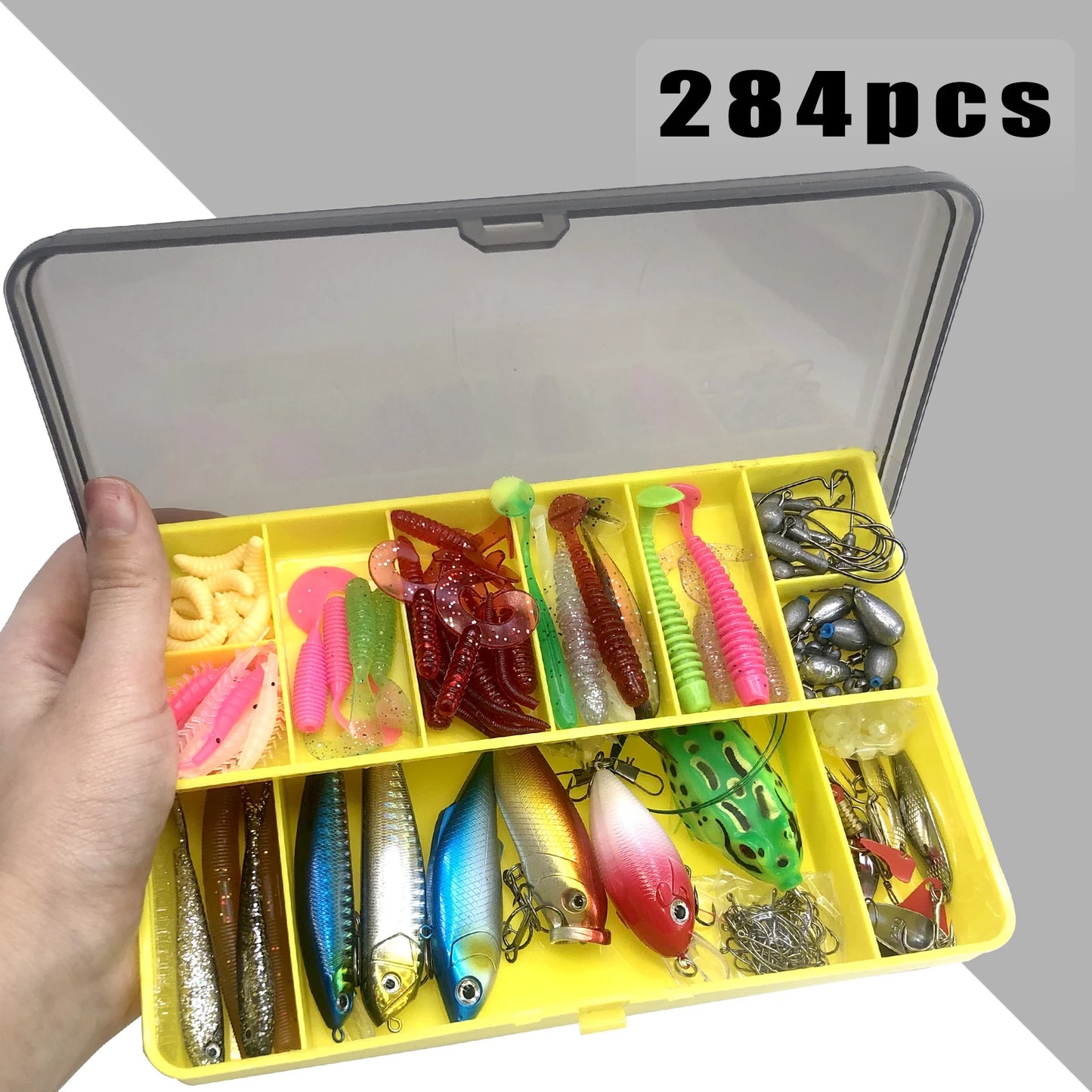 78/122/284pcs Fishing Lure Kit – Topwater Baits | Bass, Trout & Salmon | Fishing Accessories - Cast And Catch