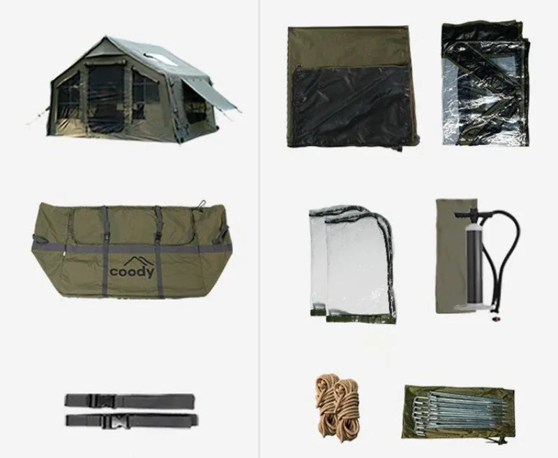 8㎡ Fully Automatic Inflatable Camping Tent – Outdoor Use | Sun Protection, Rainproof & Portable | Ventilated & Bright Interior - Cast And Catch