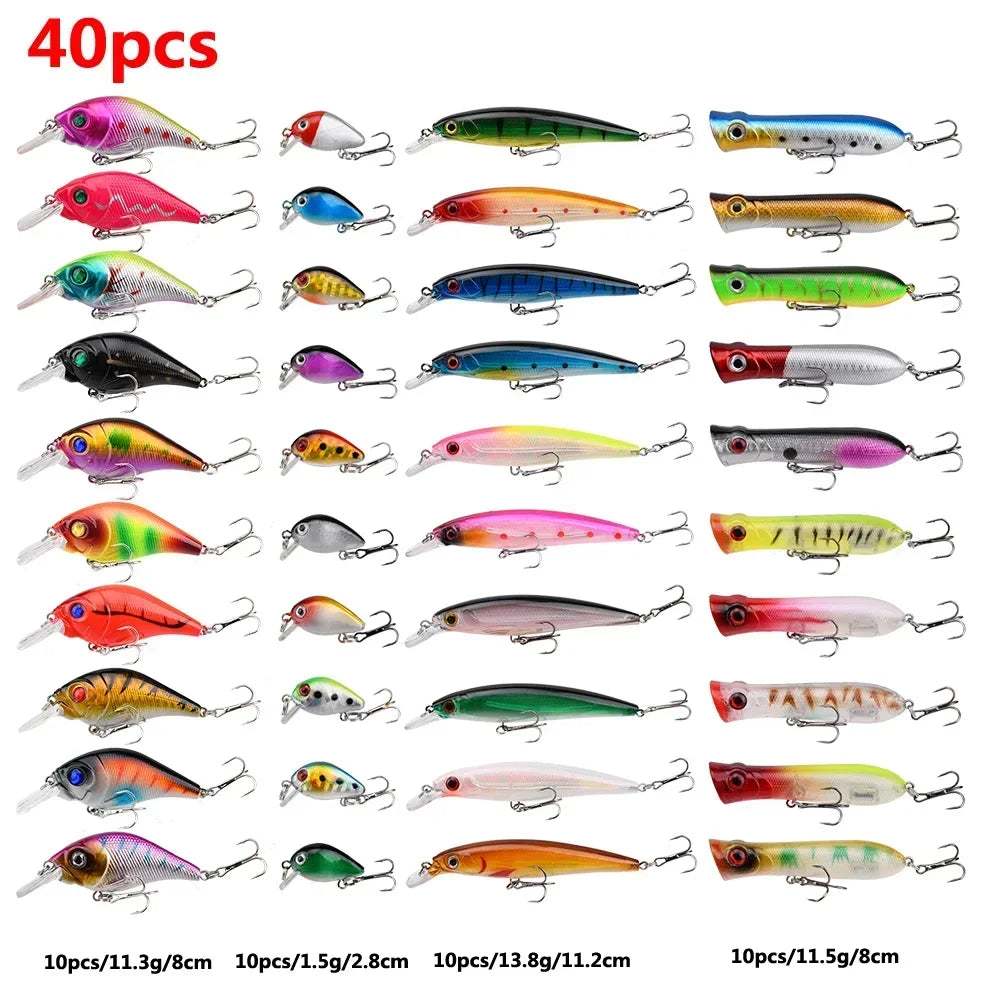 Fishing Lure Set – Mini Hard Bait Minnow | Floating Swing Crankbait | Bionic/Wobbler Artificial Lures - Cast And Catch