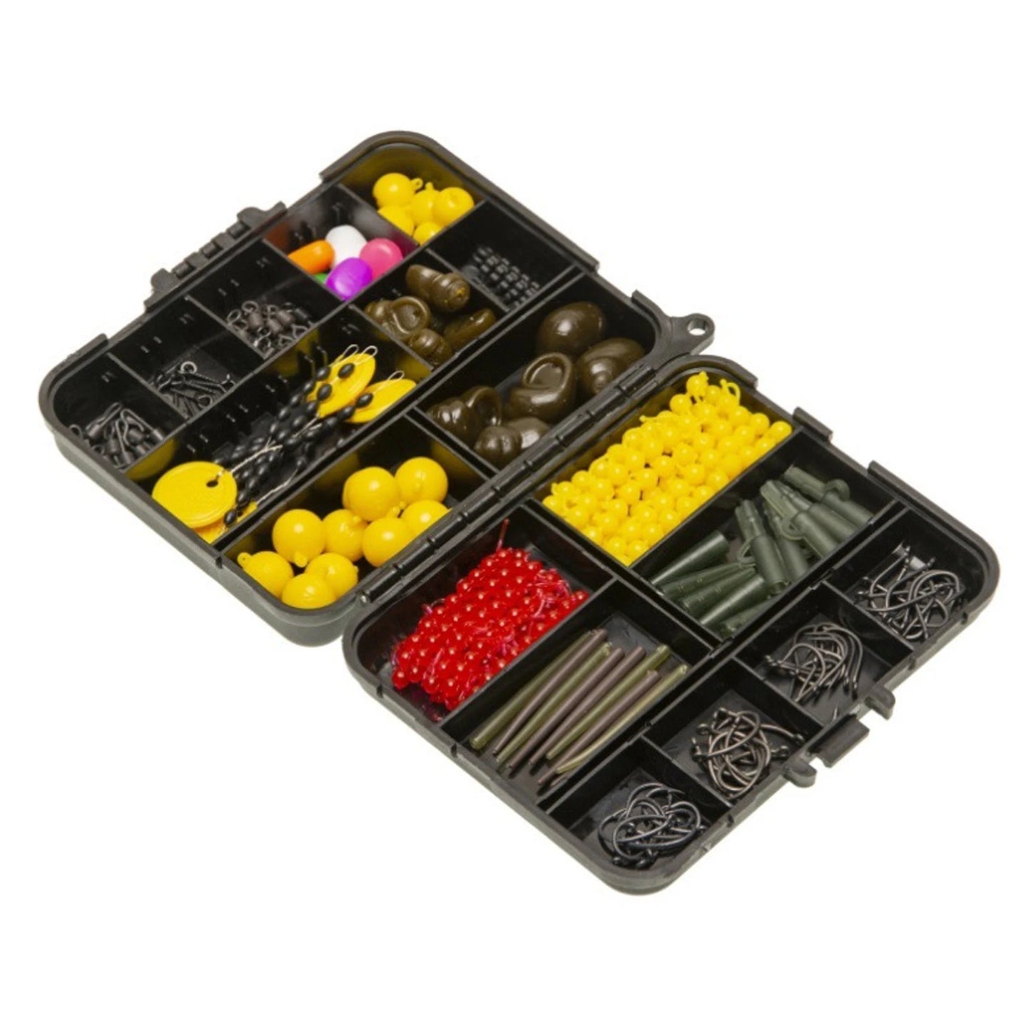 328pcs Carp Fishing Kit – Tackle Box with Swivels, Bait Floats & Fishing Needles - Cast And Catch