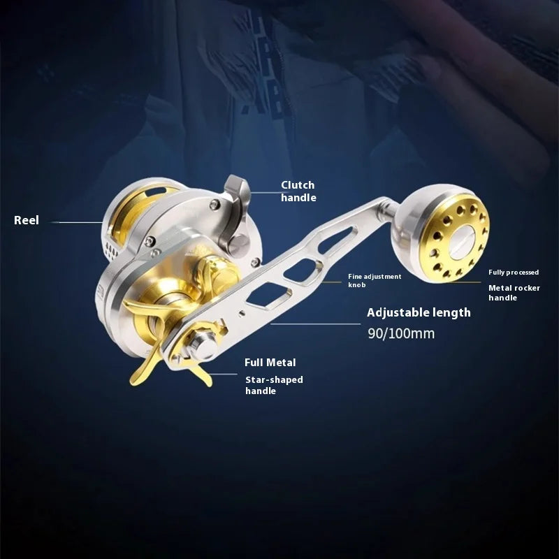 Ryobi/Liyoubi GM500 Dream Boat Reel – Aluminum Body | Iron Plate Slow Shake | Corrosion-Resistant | Sea/Power Fishing - Cast And Catch