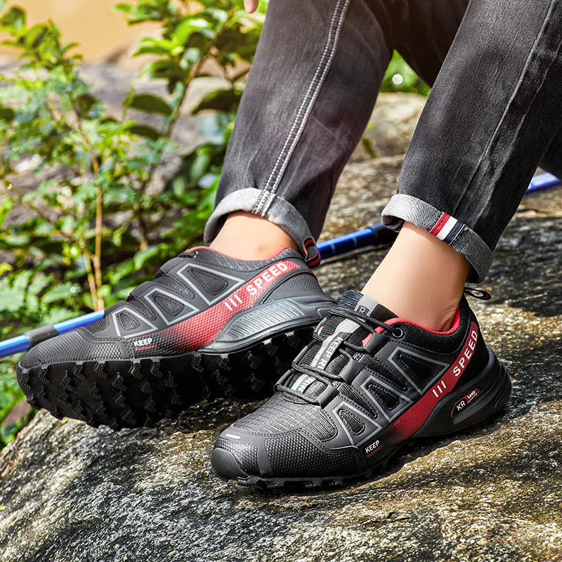 Men’s Hiking Shoes – Outdoor Rubber Sole | Non-Slip, Lightweight & Comfortable | Tactical Training & Travel Sports Shoes - Cast And Catch