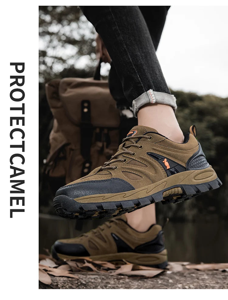 Men’s Hiking Shoes – Lightweight, Non-Slip & Waterproof | Comfy Mountain Climbing Sneakers | Wear-Resistant & Sporty - Cast And Catch