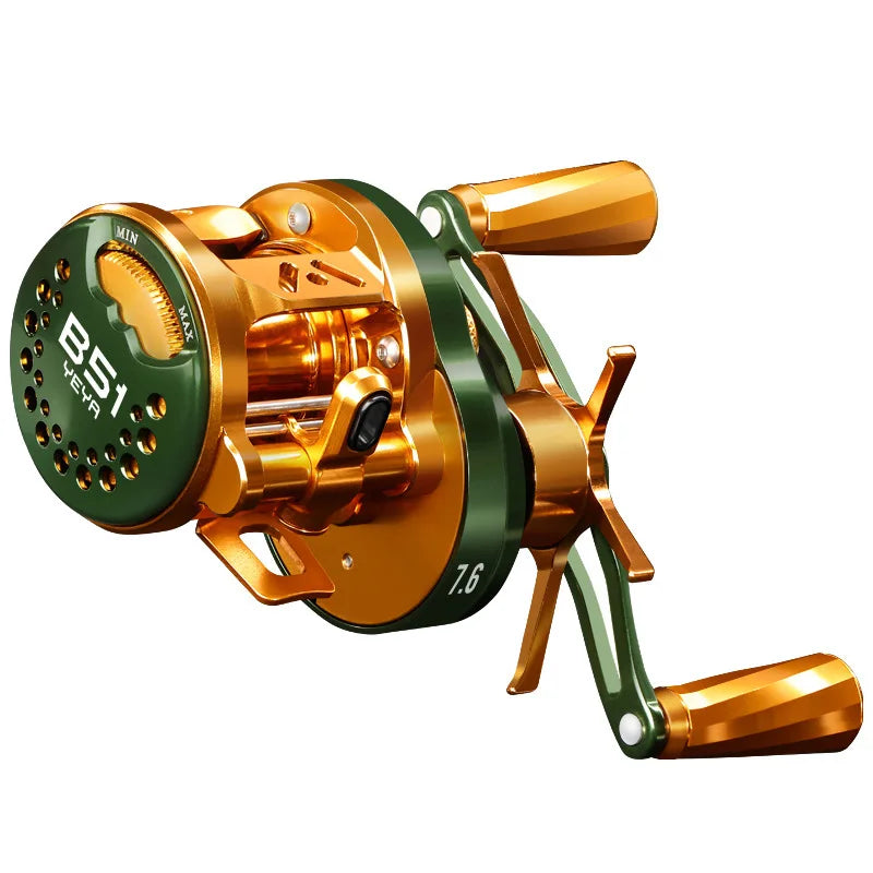 (LEFT-HANDED ONLY) Micro Baitcasting Reel – CNC Aluminum | 157g | 4kg Drag | 12+1 Bearings | 4.8g Spool | Ultralight & Saltwater-Proof BFS - Cast And Catch