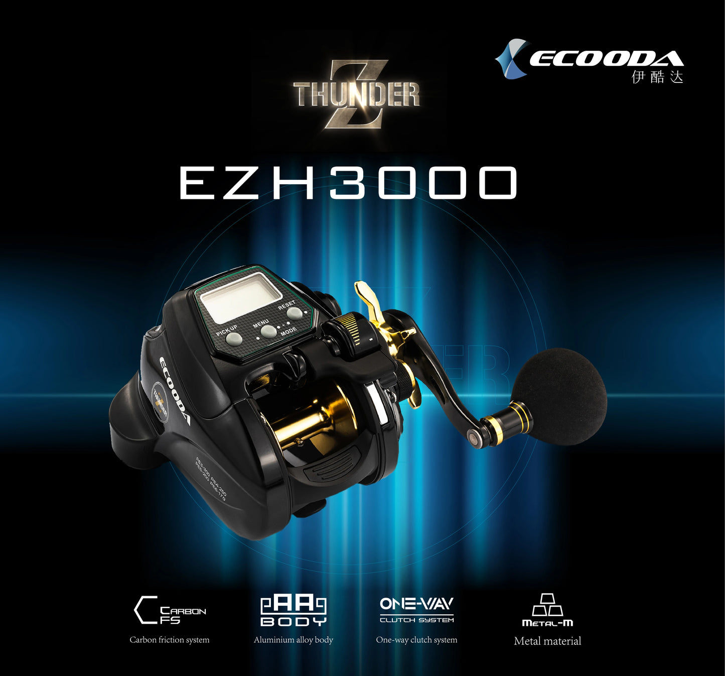 ECOODA-EZH 3000 Electric Reel – Offshore Boat Jigging | 15kg Drag | Saltwater - Cast And Catch