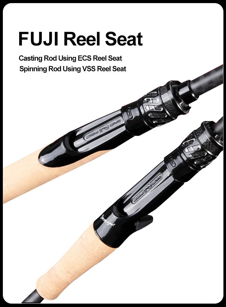 VIKAS Spinning/Casting Rod – Lure Rod | F/XF Action | High Carbon | Fuji Guides & Reel Seat | Bass & Pike - Cast And Catch