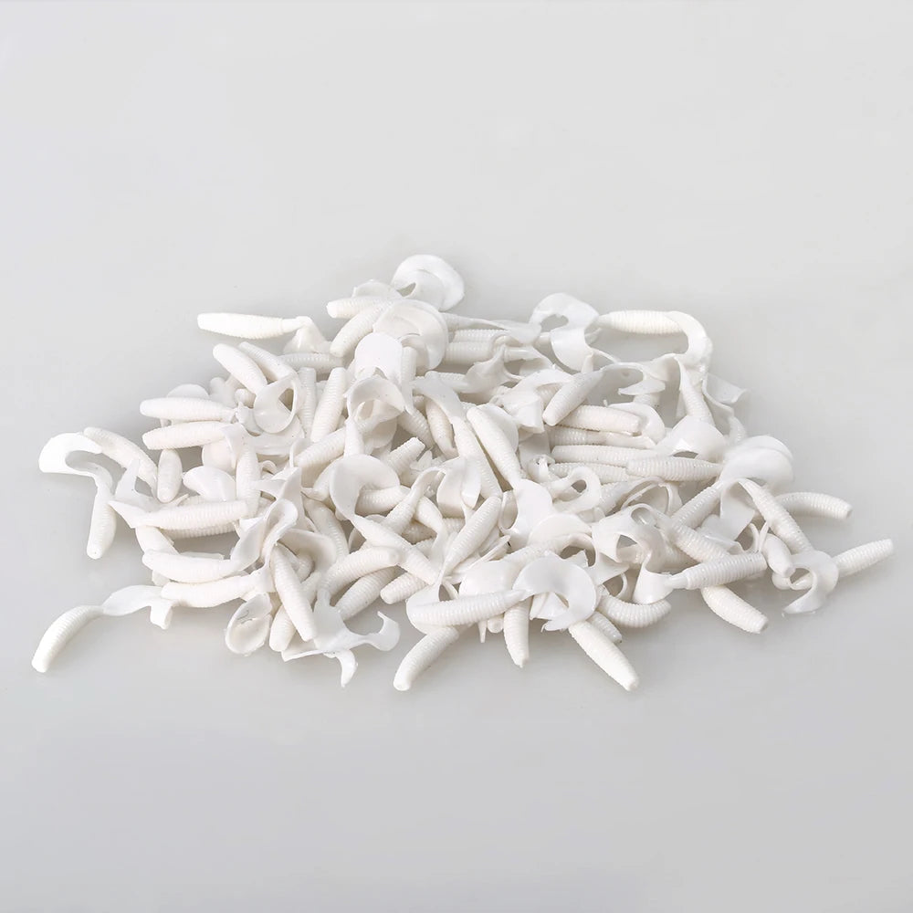 100pcs Fishing Lures – 4cm, 0.4g | Soft Silicone Baits | Wobbler Worms, Grubs & Swimbaits | Pike & Carp | Sea Fishing Accessories - Cast And Catch