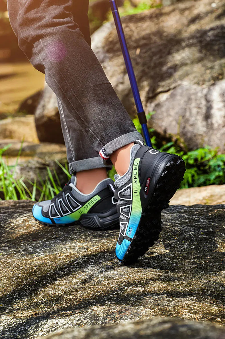 Men’s Hiking Shoes – Outdoor Rubber Sole | Non-Slip, Lightweight & Comfortable | Tactical Training & Travel Sports Shoes - Cast And Catch