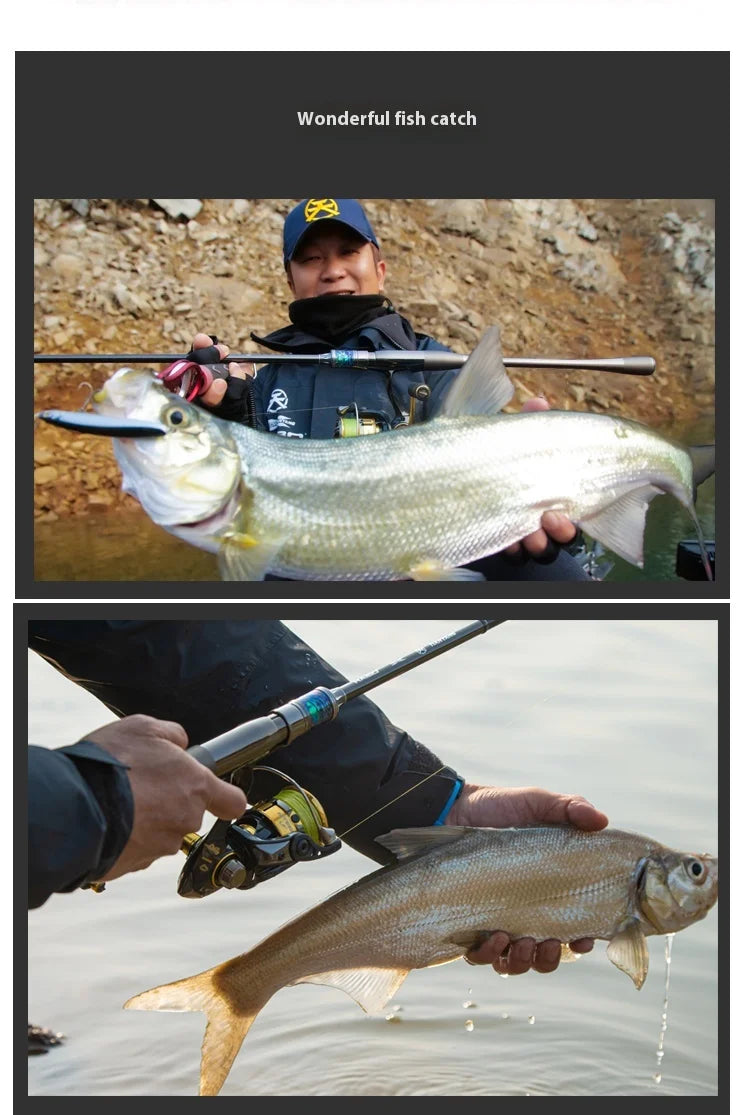 Haibo 2.5m Lightweight High-Elastic Carbon Fiber Fishing Rod | Long-Distance Lure Fishing | Reservoir & Lake Use - Cast And Catch