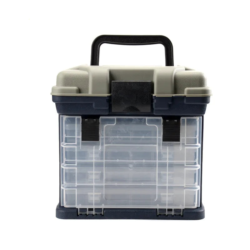 4-Layer Portable Fishing Tackle Box – Large Capacity | High-Strength Lure & Tool Storage with Handle - Cast And Catch