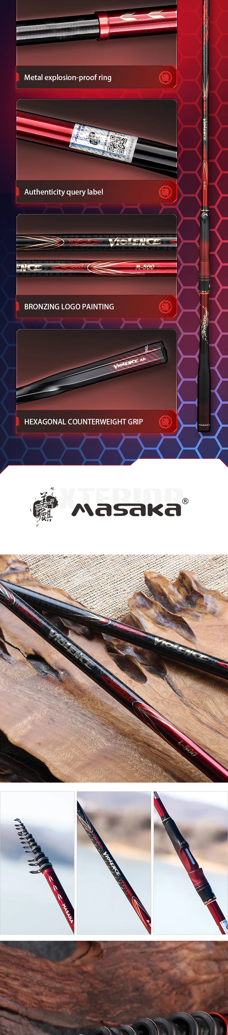 VIOLENCE STUCKY MARSAKA UL-500 Dodo Fishing Rod – Onboard & Seashore Use | Includes Extra Grass - Cast And Catch