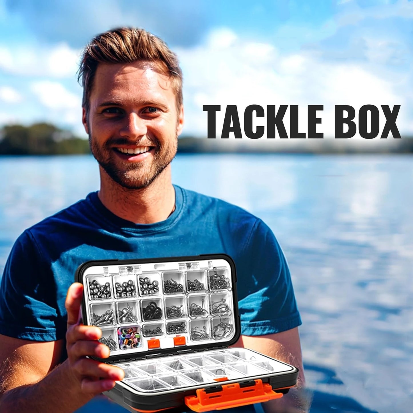 Fishing Accessories Set – 264/397pcs Tackle Box with Hooks, Weights/Sinkers, Swivels, Beads & Gear - Cast And Catch