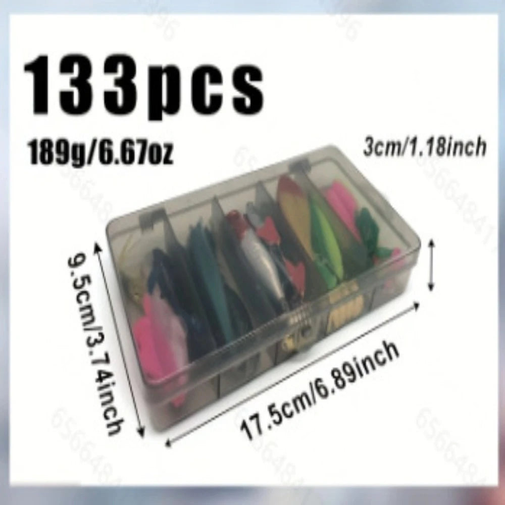 83/133/193pcs Multi-Lure Fishing Kit – Trout, Pike & Bass | Pro Gear Tackle Box | Layered Storage - Cast And Catch