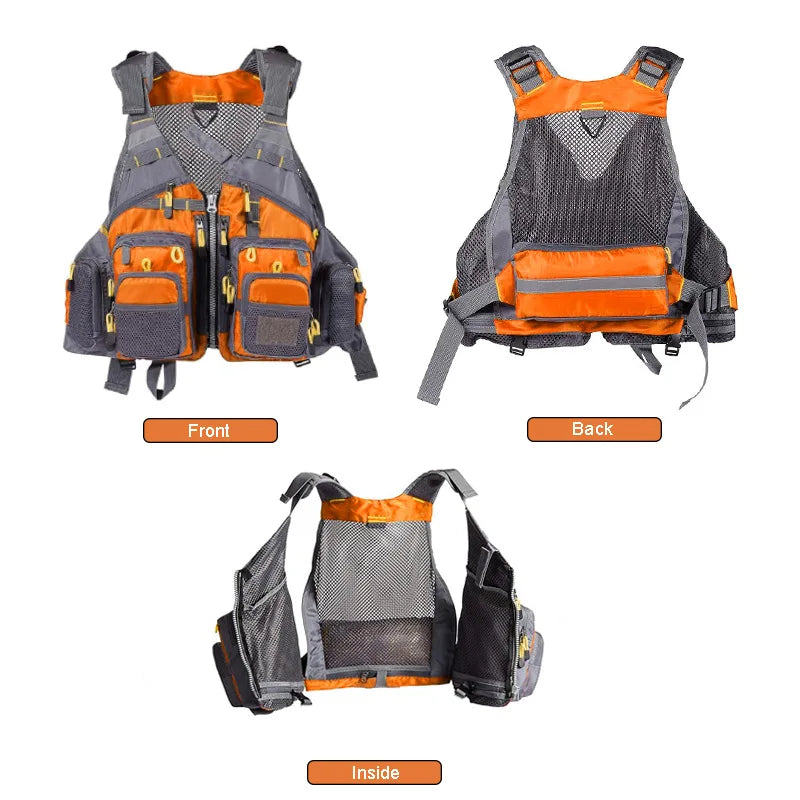 Adjustable Fly Fishing Vest – Unisex | Breathable Mesh Fabric | Quick-Drying | Outdoor & Fishing Activities - Cast And Catch