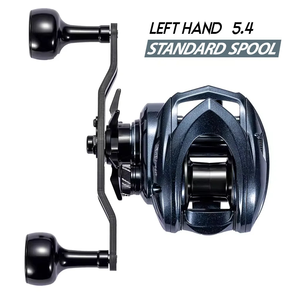CYLIUS ASHMOON Alloy Baitcasting Reel – 8.1:1 High Gear Ratio | Max Drag 6kg | Long Handle | BFS / All-Purpose / Sea Fishing - Cast And Catch