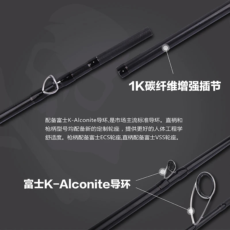Bone 2024 New Voyage X Series – 4-Piece Spinning/Casting Rod | FUJI Guides | Portable with Pouch | Travel-Friendly - Cast And Catch