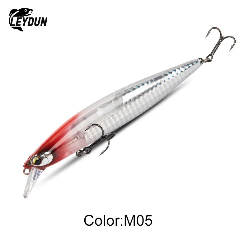 Floating Sea Bass Minnow Lure – 130mm, 20g | Flash Blade | Hard Lure | Good Action | Pike & Bass Tackle - Cast And Catch