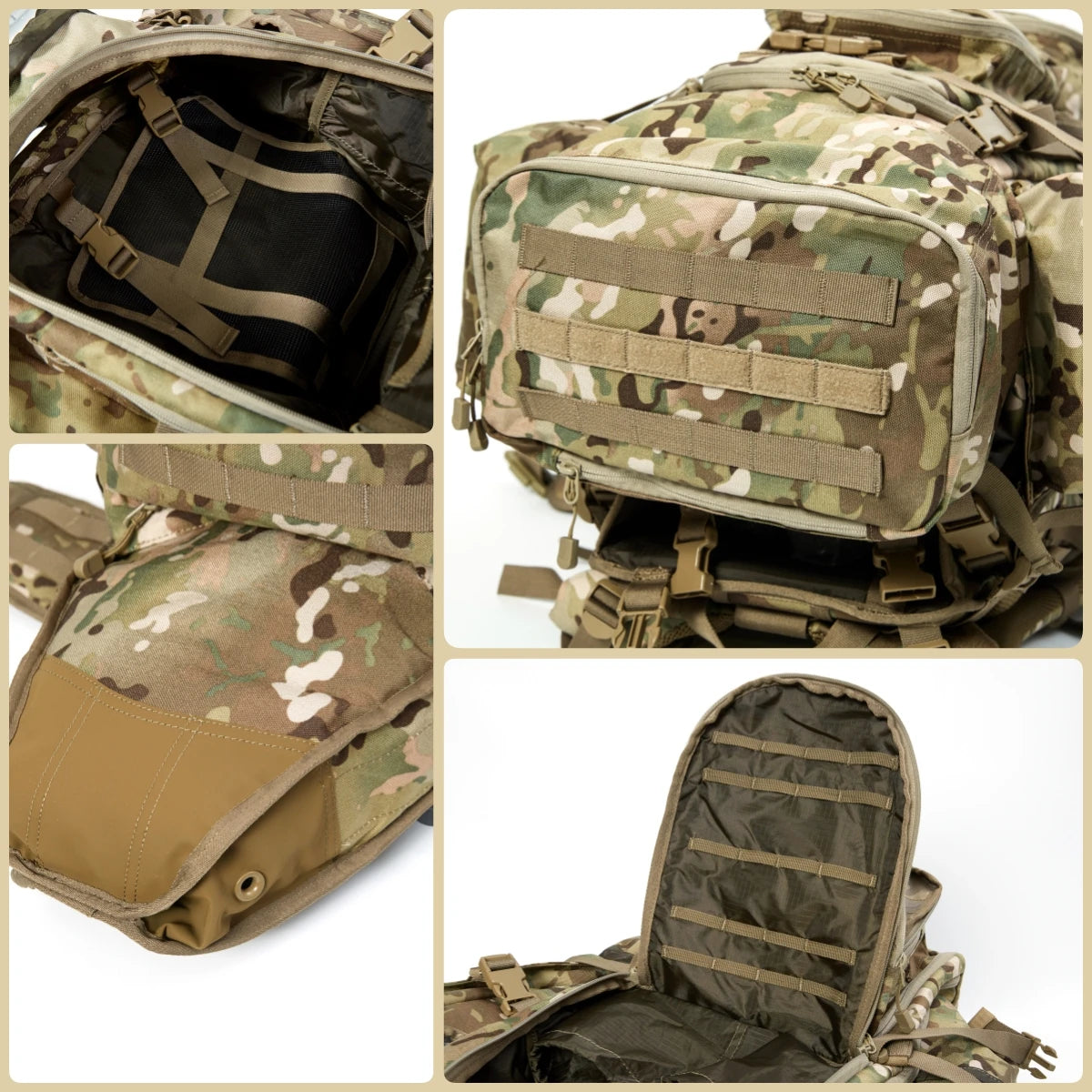Military Sniper Backpack – 80L | Tactical Waterproof Pack | G4 Gun Scabbard | Rain Cover | Adjustable Frame | Elite Forces Certified - Cast And Catch