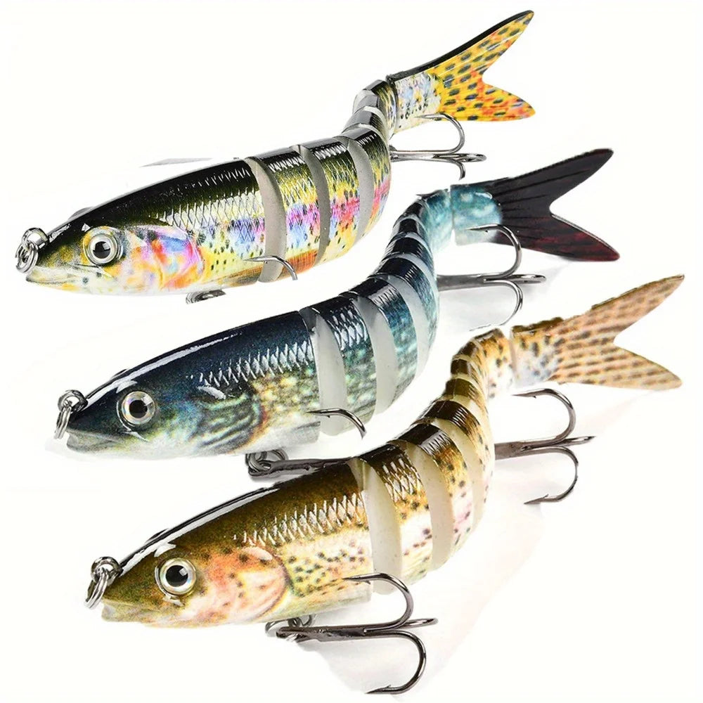 3/5pcs Fishing Lures – Realistic Bass | Slow-Sinking | Freshwater & Saltwater - Cast And Catch