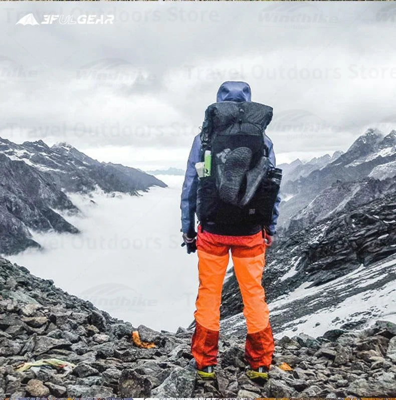 3F UL GEAR YUE Waterproof Backpack – 45+10L Ultralight | 1.1kg XPAC/UHMWPE | Rapid Adjustable, Large Capacity for Camping & Travel - Cast And Catch