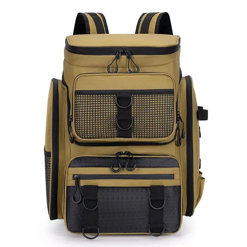 New Fishing Backpack – 50L Chest Bag with Rod Holders | Tackle & Lure Organizer | Outdoor Camping & Hiking Large Backpack - Cast And Catch