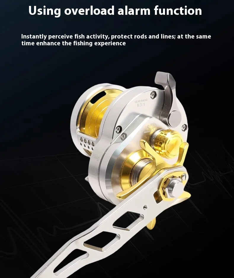 Ryobi/Liyoubi GM500 Dream Boat Reel – Aluminum Body | Iron Plate Slow Shake | Corrosion-Resistant | Sea/Power Fishing - Cast And Catch