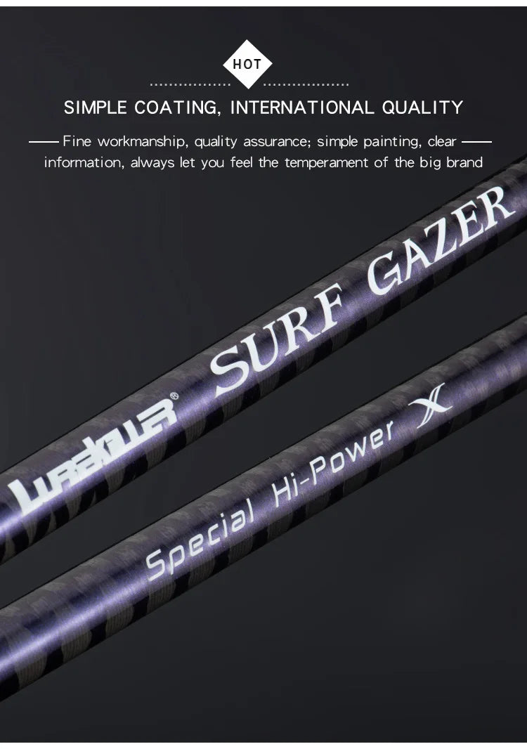 Lurekiller SurfCasting Rod – 4.2–4.5m | 545g | 46T Carbon Fiber Full X Wrap | Fuji KW Guides & Reel Seat | Bait 100–300g | Surf Gazer - Cast And Catch