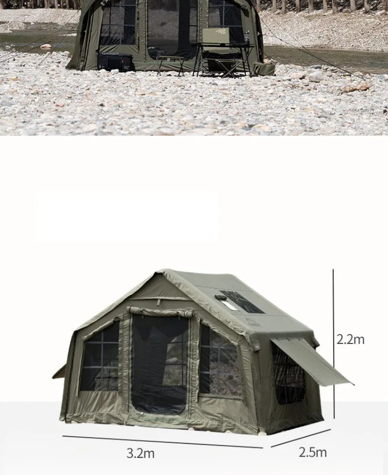 8㎡ Fully Automatic Inflatable Camping Tent – Outdoor Use | Sun Protection, Rainproof & Portable | Ventilated & Bright Interior - Cast And Catch