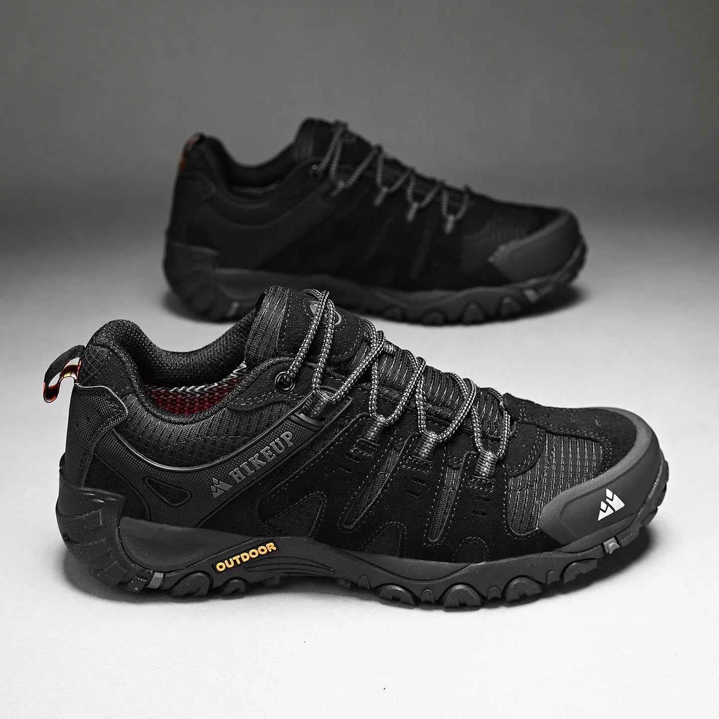 HIKEUP Men’s Hiking Shoes – Suede Leather | Wear-Resistant Outdoor Trekking, Walking & Hunting Tactical Sneakers - Cast And Catch