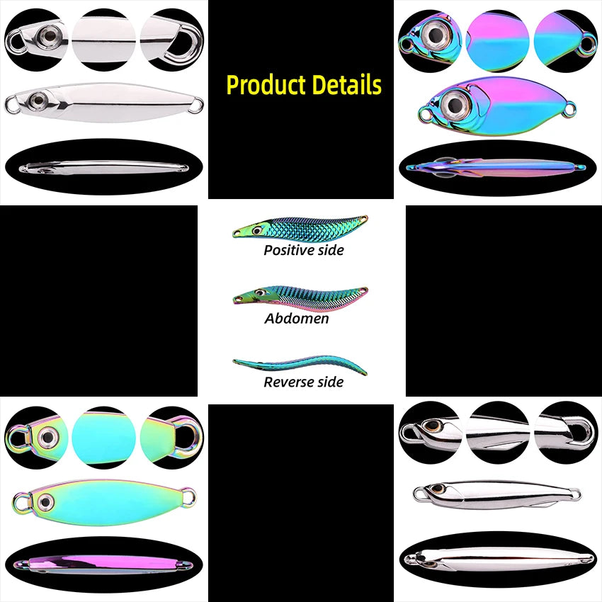 5pcs Wobbler Lure Set – 3/10/15g | Metal VIB | Sinking Hard Lures | Sea Fishing Artificial Bait - Cast And Catch