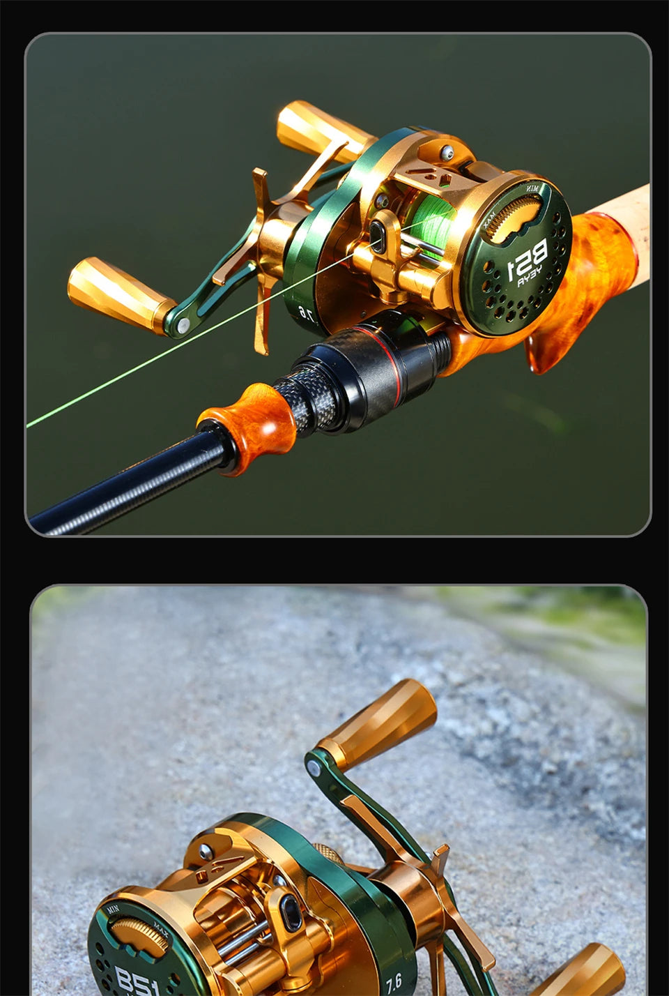 (LEFT-HANDED ONLY) Micro Baitcasting Reel – CNC Aluminum | 157g | 4kg Drag | 12+1 Bearings | 4.8g Spool | Ultralight & Saltwater-Proof BFS - Cast And Catch
