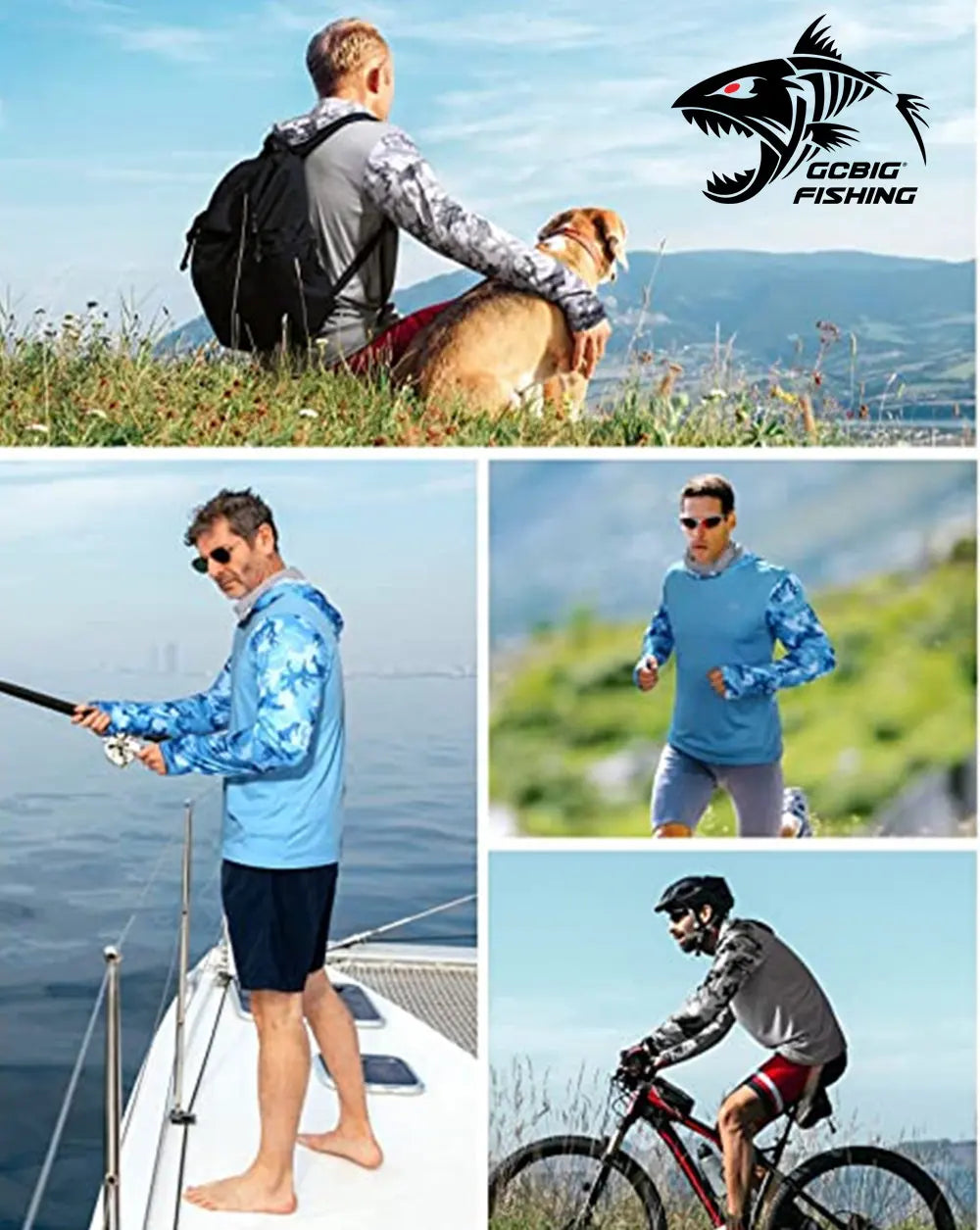 Men’s Outdoor Fishing Shirt – Long Sleeve Hooded Coat | UV Protection, Sunscreen & Anti-Mosquito | Breathable, Quick-Dry, Lightweight - Cast And Catch
