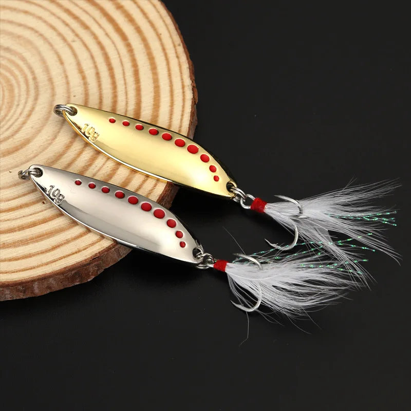 Metal VIB Leech Spinner Lures – 5–30g | Spoon Bait | Artificial | Bass, Pike & Perch Fishing Tackle - Cast And Catch