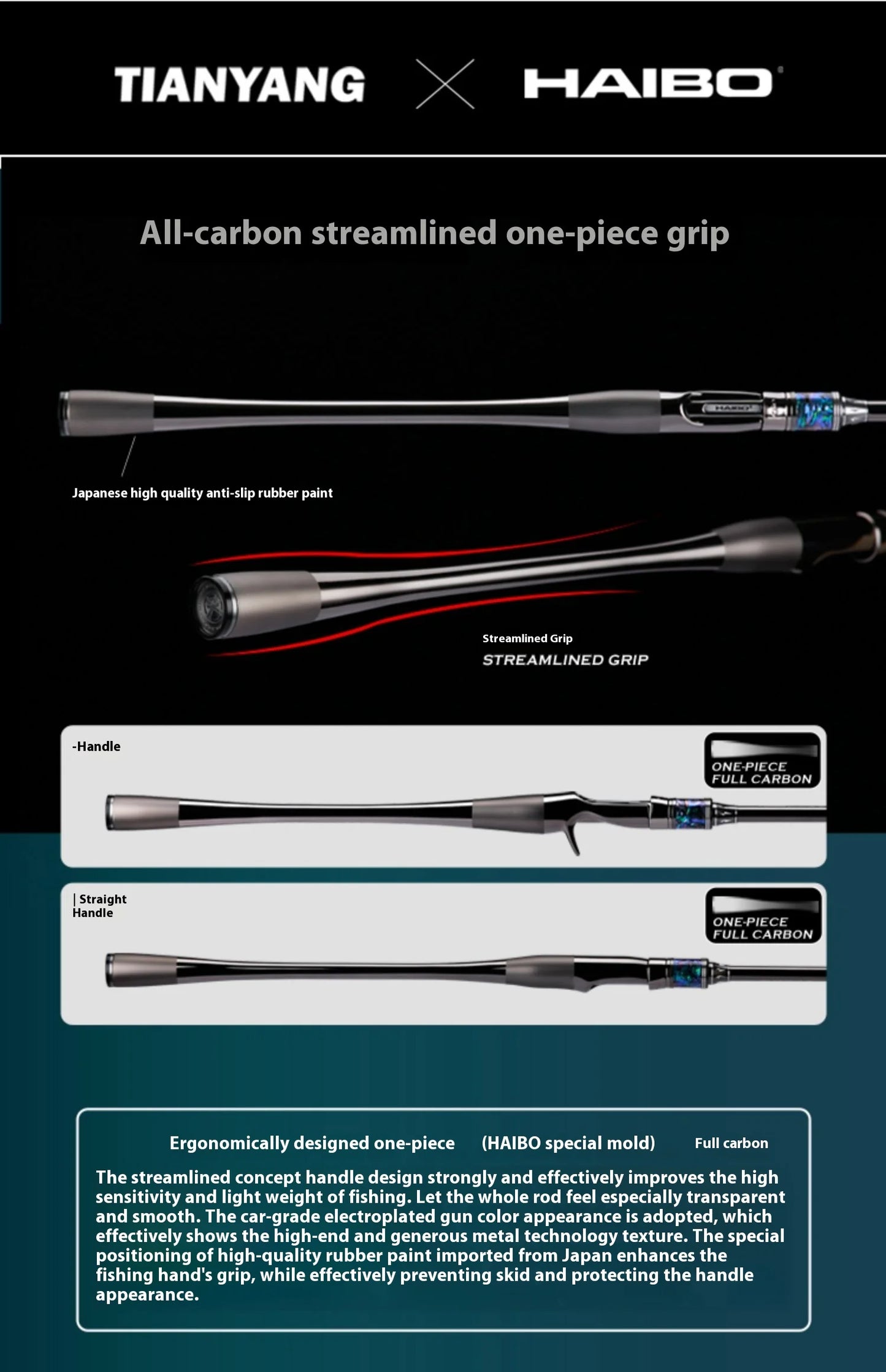 Haibo 2.5m Lightweight High-Elastic Carbon Fiber Fishing Rod | Long-Distance Lure Fishing | Reservoir & Lake Use - Cast And Catch