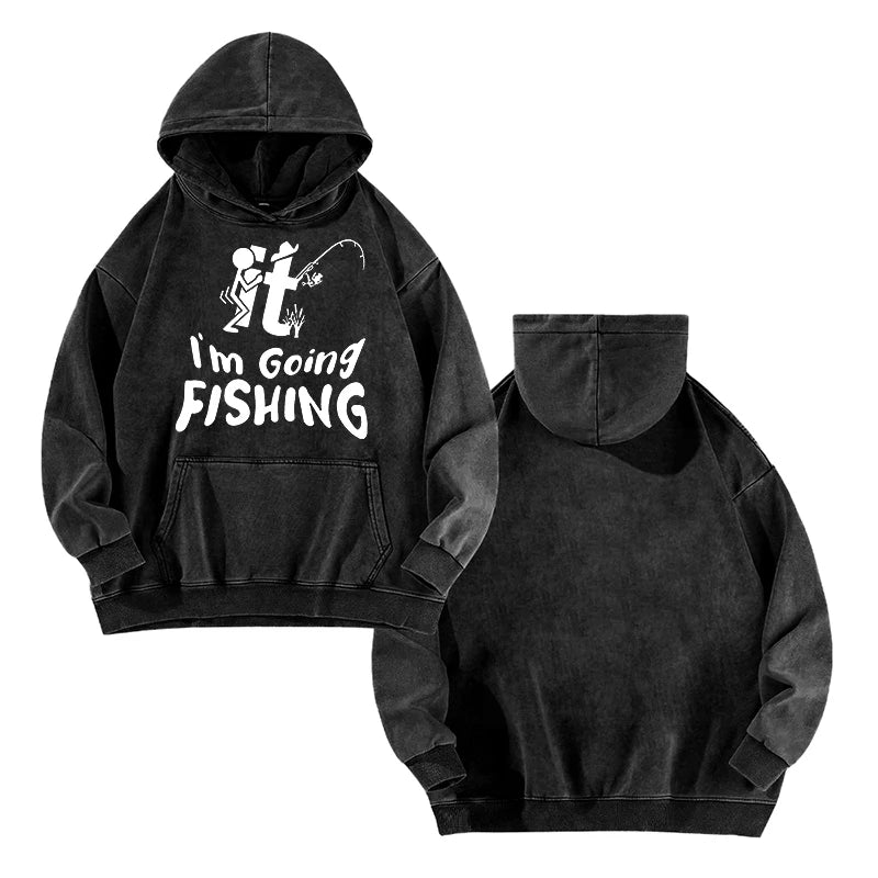Men’s “I’m Going Fishing” Graphic Sweatshirt – Funny Gift for Anglers | Fall Long Sleeve Pullover | Fishing Life Apparel - Cast And Catch