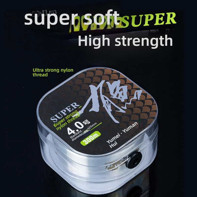 300M Nylon Fishing Line – 0.4–1.0mm | High Strength & Abrasion-Resistant | Clear/Invisible | Freshwater & Saltwater - Cast And Catch