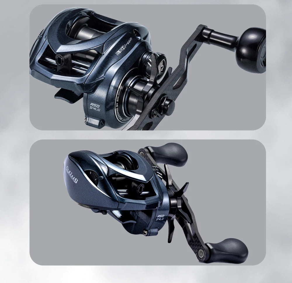CYLIUS ASHMOON Alloy Baitcasting Reel – 8.1:1 High Gear Ratio | Max Drag 6kg | Long Handle | BFS / All-Purpose / Sea Fishing - Cast And Catch