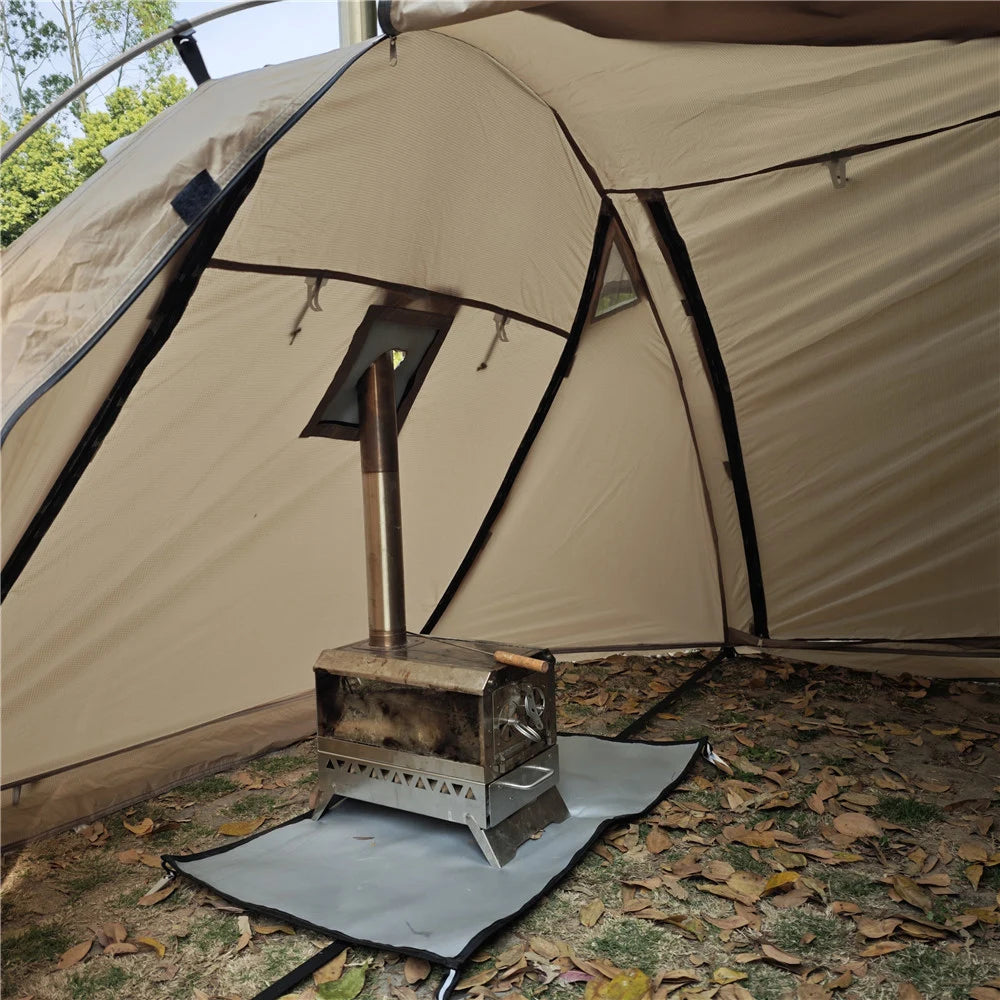 Fireproof Hot Tent – 2 Person Waterproof Dome | Stove Jack & Snow Skirt | Camping, Hiking, Hunting | 4-Season Winter Use - Cast And Catch