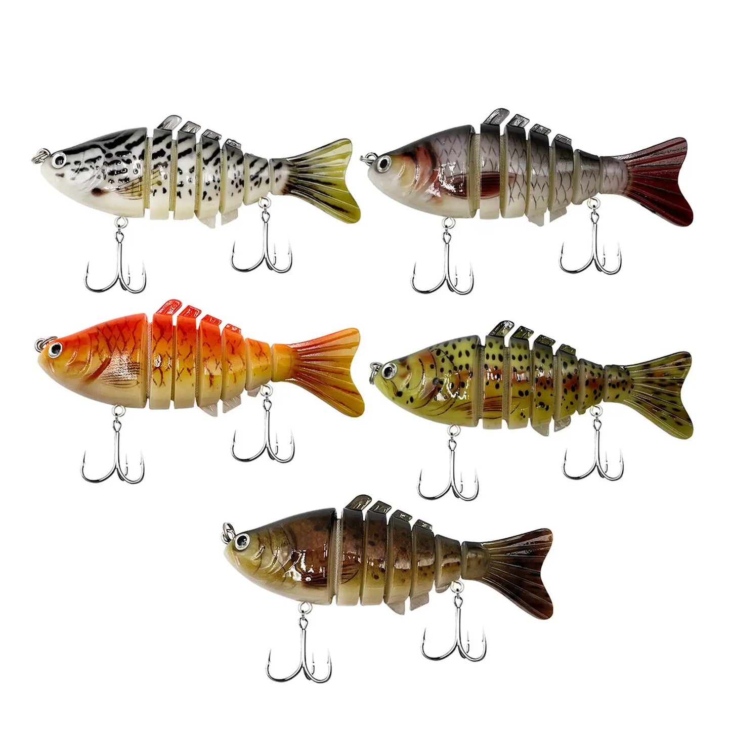 Swimming Fishing Lures – Slow-Sinking Hard Bait | Metal Hooks | Swimbait for Lake | Bluegill, Catfish, Pike & Walleye - Cast And Catch