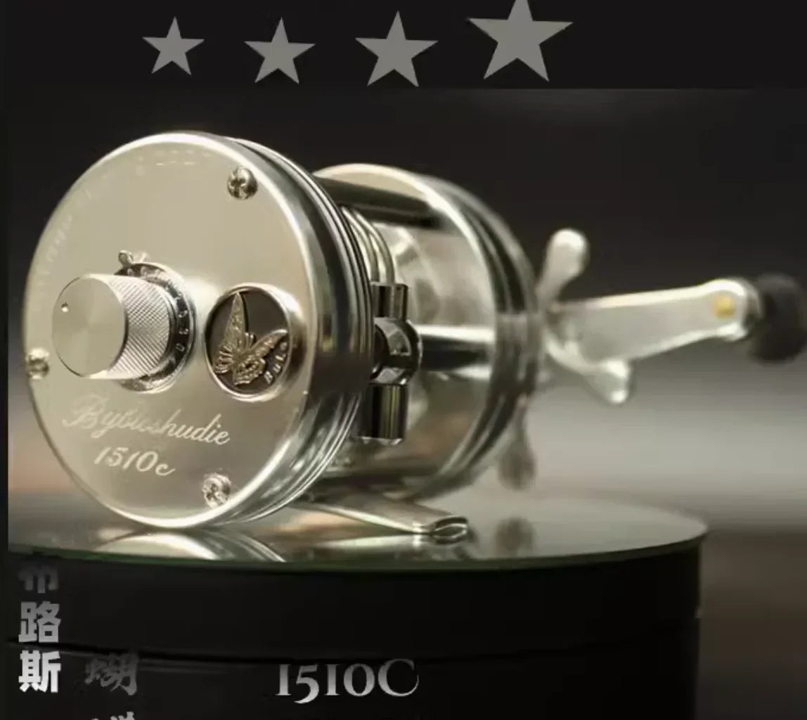 AIOUSHI BH300 Blusi Trout Reel – Right-Hand | 2kg Brake Power | Magnetic Brake | Retro Base Version - Cast And Catch