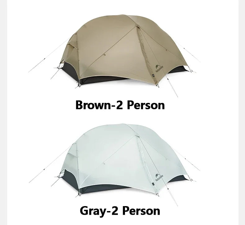 Naturehike Mongar UL Tent – 1–2 Person Ultralight Camping Tent | 15D Waterproof Shelter for Outdoor Hiking & Backpacking - Cast And Catch
